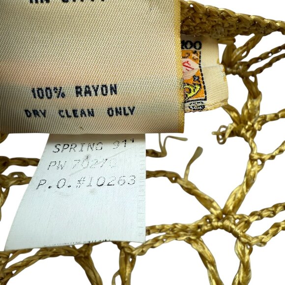 Vintage Bis Gene Ewing Top Plus Size 3X 90s Crochet Jacket Hippie Boho Rare Find - Picture 11 of 12